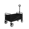 Garden Trolley Cart Foldable Picnic Wagon Outdoor Camping Trailer – Black