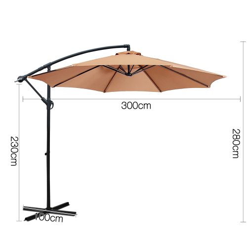 3M Cantilevered Outdoor Umbrella – Beige