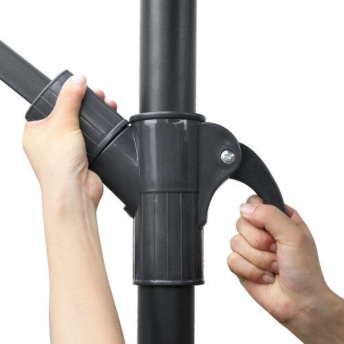 3M Cantilevered Outdoor Umbrella – Black