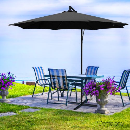 3M Cantilevered Outdoor Umbrella – Black