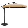 3M Umbrella with 48x48cm Base Outdoor Umbrellas Cantilever Sun Beach UV – Beige