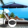 3M Umbrella with 48x48cm Base Outdoor Umbrellas Cantilever Sun Beach UV – Navy Blue