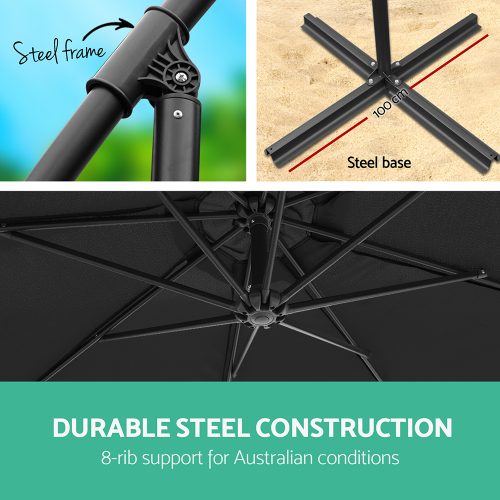 3M Outdoor Umbrella – Black