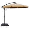 3M Umbrella with 50x50cm Base Outdoor Umbrellas Cantilever Patio Sun Beach UV – Beige