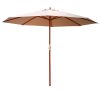 Outdoor Umbrella 3M Pole Cantilever Stand Garden Umbrellas Patio – Beige, Without Base