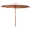 Outdoor Umbrella 3M Pole Cantilever Stand Garden Umbrellas Patio – Beige, Without Base