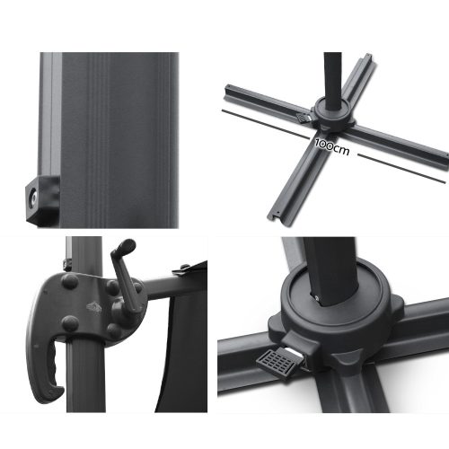 Roma Outdoor Umbrella – Black