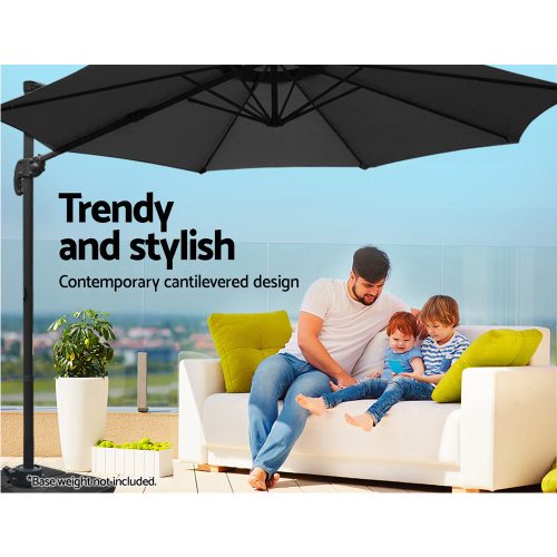 Roma Outdoor Umbrella – Black