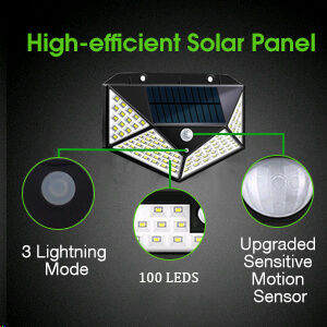 100 Waterproof LED Motion Sensor Solar Security Lights Outdoor – 4