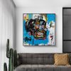 Blue Head Black Frame Canvas Wall Art – 50×50 cm