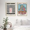 Wall art By Keith Haring 2 Sets Gold Frame Canvas – 50×50 cm