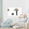 European Palm Tree White Frame Canvas Wall Art – 50×70 cm
