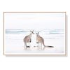 Kangaroo Wood Frame Canvas Wall Art – 70×100 cm