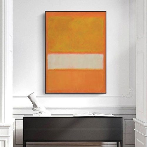Yellow By Mark Rothko Black Frame Canvas Wall Art – 50×70 cm