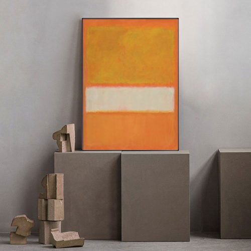 Yellow By Mark Rothko Black Frame Canvas Wall Art – 70×100 cm
