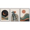 Abstract Dark Green 3 Sets Black Frame Canvas Wall Art – 40×60 cm