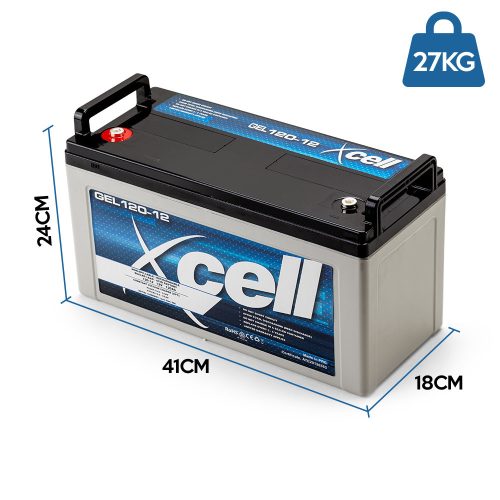 X-Cell AGM Battery Deep Cycle 12v Mobility Scooter Golf Cart Camping Volt – 120Ah 12v