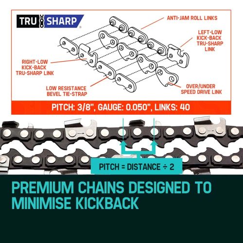 Baumr-AG Chainsaw Chain Bar Replacement for Arborist Saws – 2 x 10 inch