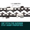 Baumr-AG Chainsaw Chain Bar Replacement for Arborist Saws – 2 x 16 inch