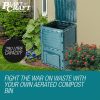 PLANTCRAFT 290L Aerated Compost Bin Food Waste Garden Recycling Composter – Bottle Green