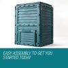 PLANTCRAFT 290L Aerated Compost Bin Food Waste Garden Recycling Composter – Bottle Green