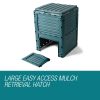 PLANTCRAFT 290L Aerated Compost Bin Food Waste Garden Recycling Composter – Bottle Green