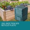 PLANTCRAFT 290L Aerated Compost Bin Food Waste Garden Recycling Composter – Bottle Green