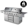 EuroGrille Outdoor BBQ Grill Barbeque Gas Stainless Steel Kitchen Commercial – 9 Burner