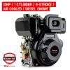 Baumr-AG DIESEL Stationary Engine 4 Stroke OHV Horizontal Shaft Motor – RX460E