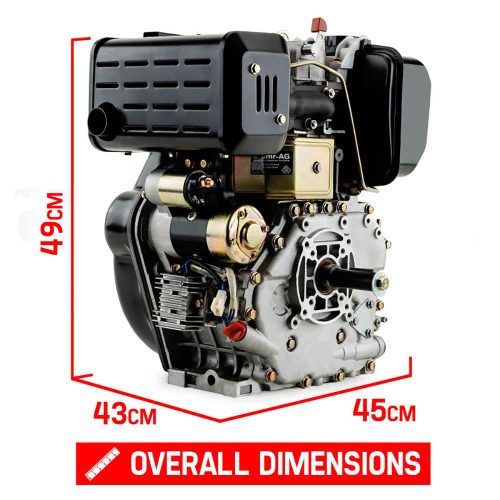 Baumr-AG DIESEL Stationary Engine 4 Stroke OHV Horizontal Shaft Motor – RX460E
