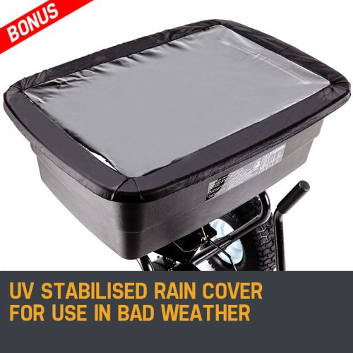 PLANTCRAFT Tow Behind Broadcast Spreader Seed Fertiliser Tow Rotary – 90 kg
