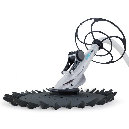 Aurelaqua Swimming Pool Cleaner Floor Climb Wall Automatic Vacuum 10M Hose – White
