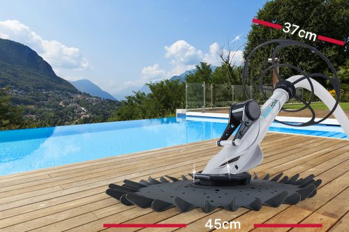 Aurelaqua Swimming Pool Cleaner Floor Climb Wall Automatic Vacuum 10M Hose – White