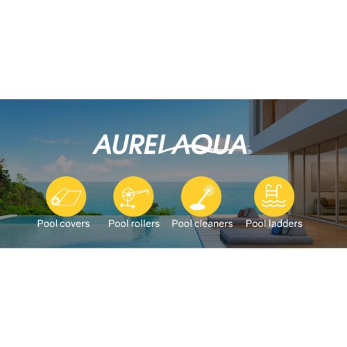 AURELAQUA Solar Swimming Pool Cover 500 Micron Heater Bubble Blanket – 11×6.2 m, Blue and Silver