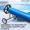 AURELAQUA Solar Swimming Pool Cover 500 Micron Heater Bubble Blanket – 9.5×5 m, Blue and Silver