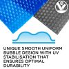 AURELAQUA Solar Swimming Pool Cover 500 Micron Heater Bubble Blanket – 9.5×5 m, Blue and Silver