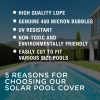 AURELAQUA Solar Swimming Pool Cover 500 Micron Heater Bubble Blanket – 9.5×5 m, Blue and Silver