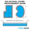 AURELAQUA Solar Swimming Pool Cover 500 Micron Heater Bubble Blanket – 9.5×5 m, Blue and Silver