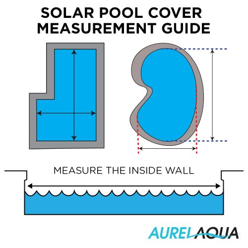 AURELAQUA Solar Swimming Pool Cover 500 Micron Heater Bubble Blanket – 9.5×5 m, Blue and Silver