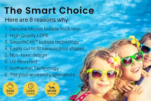 Pool Cover 500 Micron Solar Blanket Swimming Thermal – 9.5×5 m, Blue