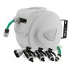 PLANTCRAFT Retractable Garden Water Hose Reel Storage Spray Gun Rewind – 20 M