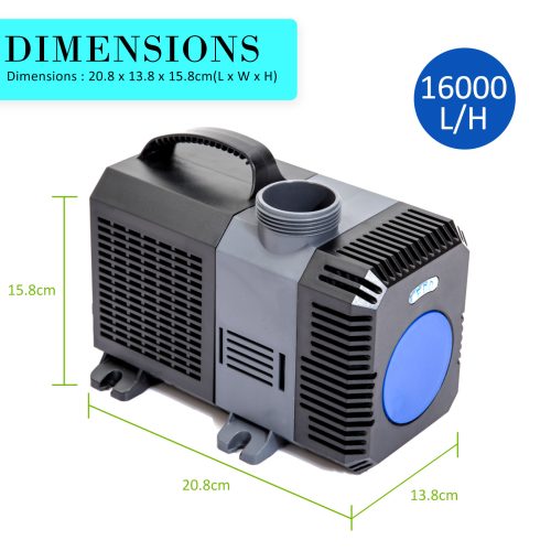 Combo Aquarium Garden Filter 10000L/H + Submersible Water Pump – 16000L/H