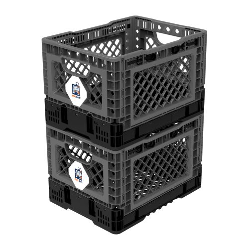 BigAnt Smart Foldable Stackable Crate – 25L, Charcoal