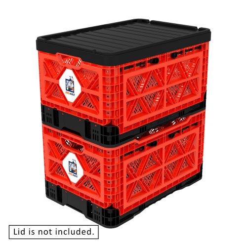 BigAnt Smart Foldable Stackable Crate – 48L, Red