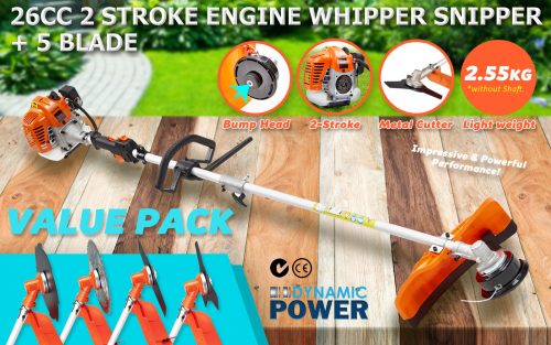 Garden Whipper Snipper Brush Cutter – 26cc + 4 Blade