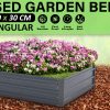 Home Ready Grey Raised Garden Bed Stand Galvanised Steel Planter