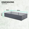 Home Ready Grey Raised Garden Bed Stand Galvanised Steel Planter