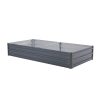 Home Ready Grey Raised Garden Bed Stand Galvanised Steel Planter