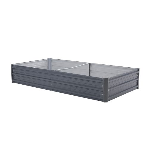 Home Ready Grey Raised Garden Bed Stand Galvanised Steel Planter