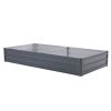 Home Ready Grey Raised Garden Bed Stand Galvanised Steel Planter